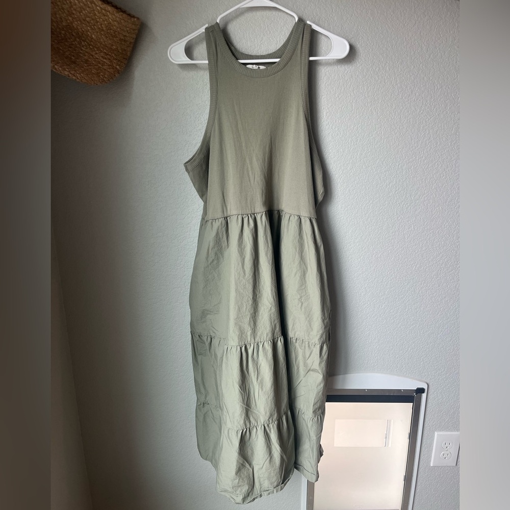 Maurices Sage Green Sleeveless‎ Midi Dress